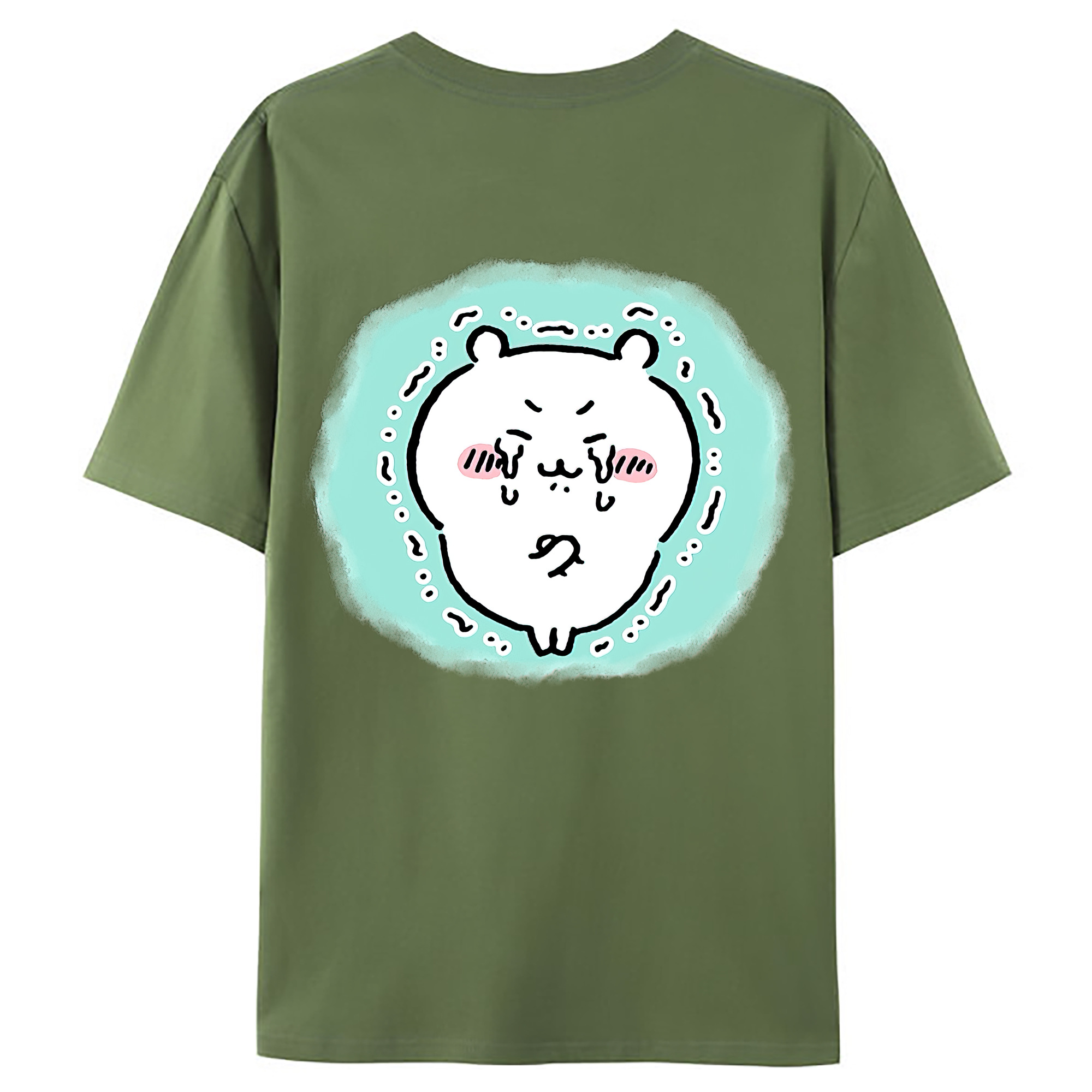 （画像用） ちいかわ ちいかわ Chii-kawa chiikawa 綿100％ メンズ半袖Tシャツ（バックプリント） 通気性